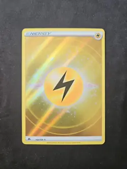 Lightning Energy 155/159 Crown Zenith Textured Full Art Holo Rare NM Condition - Image 1