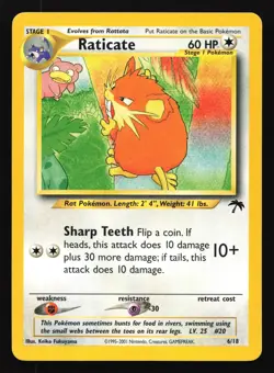 Raticate 6/18 Southern Islands Promo Pokemon Card - Image 1