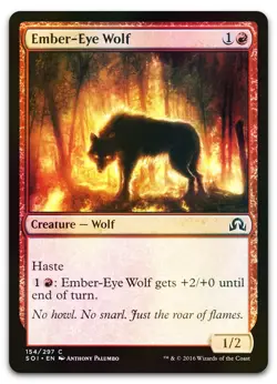 Ember-Eye Wolf #154 (Foil) (NM) Shadows over Innistrad SOI Magic MTG - Image 1