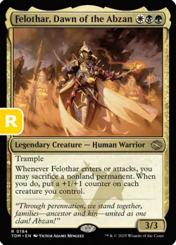 MTG Felothar Dawn of the Abzan TDM R Legendary Creature Human Warrior NM - Image 1