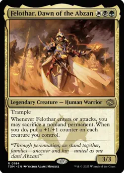 MTG Felothar Dawn of the Abzan TDM R Legendary Creature Human Warrior NM - Image 2