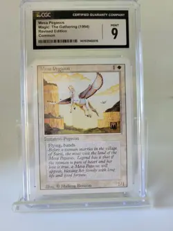 MAGIC THE GATHERING REVISED EDITION MESA PEGASUS (1994) GRADED 9 - Image 1