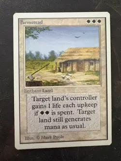*** UNLIMITED Farmstead *** NM-Mint Beauty! - DUTY PAID - Magic MtG - Image 1