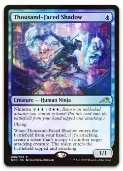 Thousand-Faced Shadow #86 (Foil) (NM) Kamigawa Neon Dynasty NEO Magic MTG - Image 1