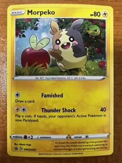 Pokemon TCG Morpeko Black Star Promo SWSH031 Cosmos Holo promo Card NM - Image 1