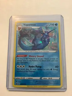 2020 Pokemon Black Star Promo SWSH072 Vaporeon Cosmo Holo M/NM - Image 1