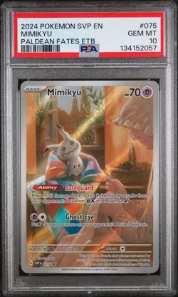 2024 POKEMON SVP EN-SV BLACK STAR PROMO #075 MIMIKYU PSA 10 - Image 1