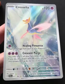 Cresselia 071/064 Shrouded Fable ILLUSTRATION RARE HOLO Pokemon Card Near Mint - Image 3