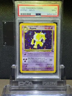 1999 POKEMON FOSSIL HYPNO-HOLO 8/62 PSA 9 - Image 1