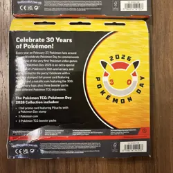 X2 2026 Pokemon Day Collection Factory Sealed Box 3 Packs PIKACHU DAMAGED BOXES! - Image 3