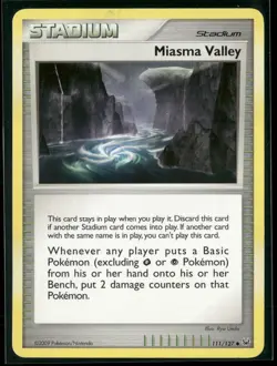 Pokemon * Miasma Valley #111/127 Uncommon * Platinum * Lightly played - Image 1