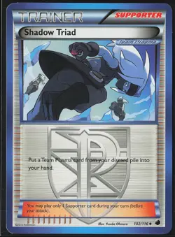 Shadow Triad (Team Plasma) Uncommon #102/116 Plasma Freeze NM Pokemon - Image 1