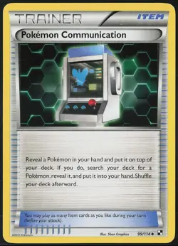 Pokemon Communication Uncommon #99/114 Black and White LP Pokemon - Image 1