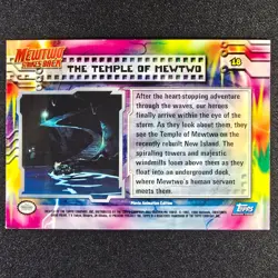 The Temple of Mewtwo #18 Foil Blue Logo 1999 Topps Pokemon the First Movie Topps - Image 2