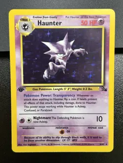 HAUNTER Pokemon Card - WOTC - 1st Edition - Fossil - 6/62 - HOLO - NM (A) - Image 2