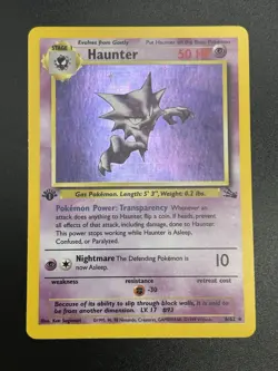 HAUNTER Pokemon Card - WOTC - 1st Edition - Fossil - 6/62 - HOLO - NM (A) - Image 4
