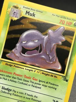 MUK Pokemon Card - WOTC - 1st Edition - Fossil - 13/62 - HOLO - NM (A) - Image 5