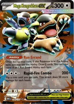 Pokemon Mega Kangaskhan ex 104/132 Mega Evolution Ultra Rare Holo NM - Image 1