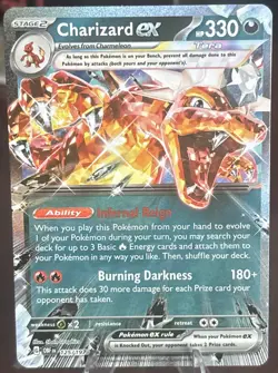 Charizard ex 125/197 SV03: Obsidian Flames Holo Pokemon TCG Free Shipping NM - Image 1