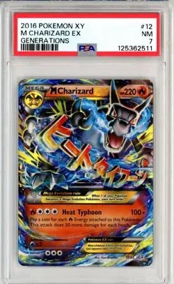 PSA NM 7 Pokemon Trading Card Game M Charizard EX 12/83 XY Generations Holo - Image 1