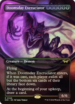 MTG FOIL Doomsday Excruciator Borderless - Duskmourn: House of Horror #346 - Image 1