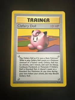 Clefairy Doll 70/102 SHADOWLESS Base Set Unlimited Rare Pokemon Card LP - Image 1