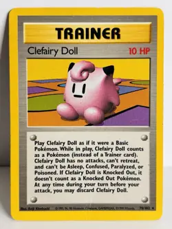 Clefairy Doll 70/102 Base Set Unlimited Rare Pokemon TCG 1999 - Image 1