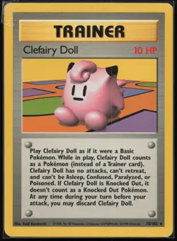 CLEFAIRY DOLL 70/102 RARE BASE SET POKEMON - Image 1