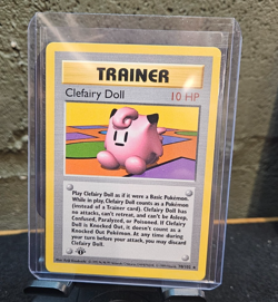 1999 WOTC POKEMON BASE SET SHADOWLESS 1ST EDITION CLEFAIRY DOLL 70/102 RARE NM - Image 1