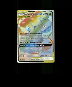 FAN-ART READ DESCRIPTION BELOWHOLO Venusaur Card Snivy Pokemon Card p1 - Image 1