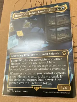 MTG Henry Wu, InGen Geneticist Jurassic World Collection 0012 Pack Fresh! - Image 3