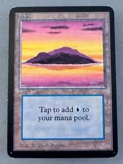 Island MTG ALPHA 288 (A)-Lightly Played Excellent+-Vintage Magic: the Gathering - Image 1