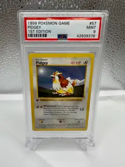 Pokemon Pidgey Base Set Shadowless 1st Edition 57/102 PSA 9 - Image 1