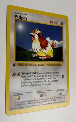 1999 WOTC POKEMON BASE SET SHADOWLESS 1ST EDITION PIDGEY 57/102 COMMON NM - Image 4