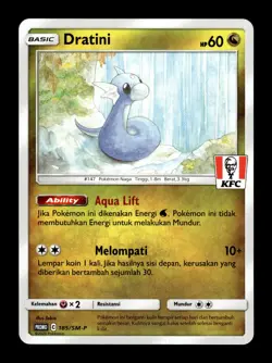 Pokemon Dratini 185/SM-P KFC Kentucky Fried Chicken Promo Card - Image 1