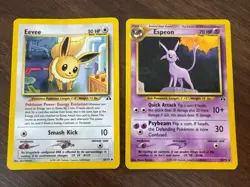 Pokemon Espeon 20/75 Eevee 38/75 Neo Discovery Regular Non Holo - Image 1