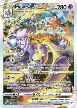 Mewtwo VSTAR GG44/GG70 SWSH Crown Zenith Ultra Rare Pokemon NM - Image 1