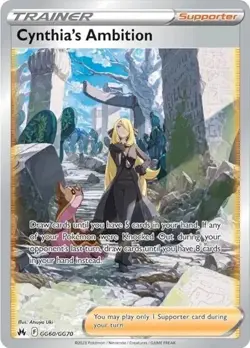 Cynthia's Ambition GG60/GG70 SWSH Crown Zenith Ultra Rare Pokemon NM - Image 1