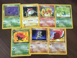 Pokemon Team Rocket Series Card Set 7 Cards 1999-2000 WOTC Dark Vileplume - Image 1