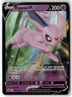 Espeon V ⭐ SWSH201 Holo Promo SWSH Black Star 2019 Pokemon NM - Image 1