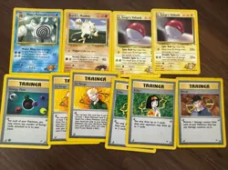 Pokemon Gym Heroes Card Lot 1999-2000 WOTC Mistys Poliwrath Brock Erika Lt Surge - Image 1