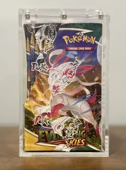 Pokemon Sword & Shield Evolving Skies Booster Box FACTORY SEALED in acrylic case - Image 3