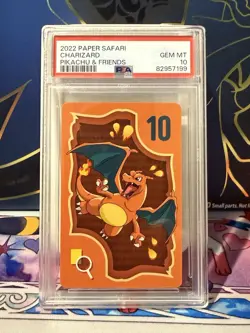 2022 Pokemon Korean Paper Safari Charizard Trading Card PSA 10 (POP Or 20) - Image 1