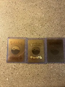 Pokemon TCG Textured Gold Foil, Fan Art (lot Of 3) Charizard, And Frog Blower - Image 5