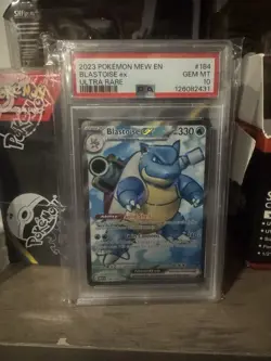 2023 POKEMON MEW EN-151 #184 BLASTOISE EX ULTRA RARE PSA 10 - Image 1