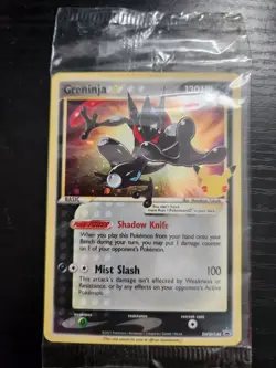 Pokemon Greninja Gold Star Promo Holo SWSH144 Celebrations SEALED - Image 1