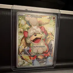 Pokemon Card Hisuian Growlithe 181/167 Twilight Masquerade Illustration Rare NM - Image 1