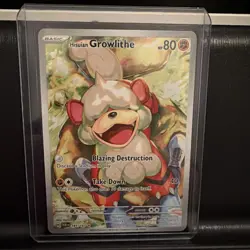 Pokemon Card Hisuian Growlithe 181/167 Twilight Masquerade Illustration Rare NM - Image 2