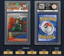 Pokemon Card Lt. Surge's Bargain SIR 185/132 Mega Evolution Ace 10 Gem Mint 💎 - Image 2