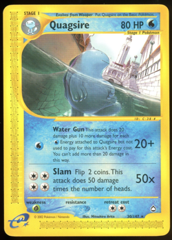 Pokemon 2002 Aquapolis - Quagsire - Non-Holo Rare - NM - 30/147 - Image 1